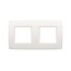 Niko Niko tweevoudige horizontale afdekplaat, kleur Original white (Niko 101-76800)