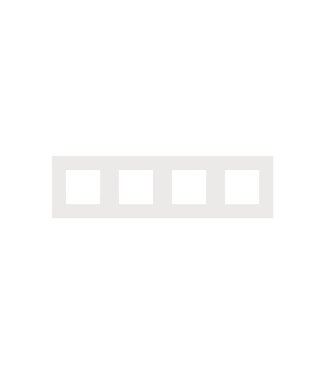 Niko Viervoudige horizontale afdekplaat, kleur Pure white steel (Niko 154-76400)