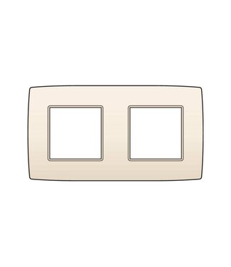 Niko Tweevoudige horizontale afdekplaat, kleur Original cream (Niko 100-76800)