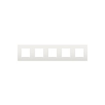 Vijfvoudige horizontale afdekplaat, kleur Intense white (Niko 120-76005)