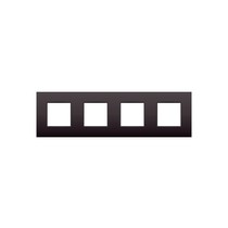 Viervoudige horizontale afdekplaat, dark brown