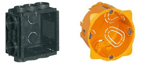 Inbouwdozen voor gyproc en metselwerk