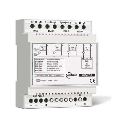 Velbus Velbus startpakket incl. witte glazen bedieningsmodule met oled scherm