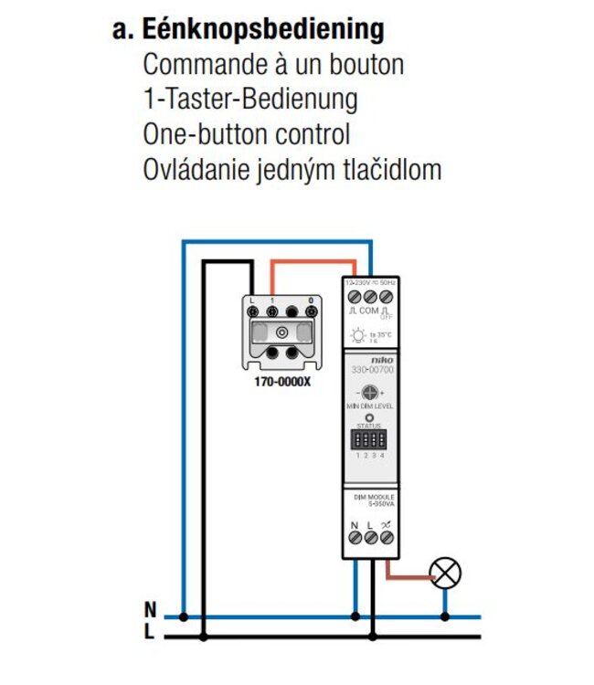 Niko Modulaire LED dimmer, 5-350 Watt 330-00700