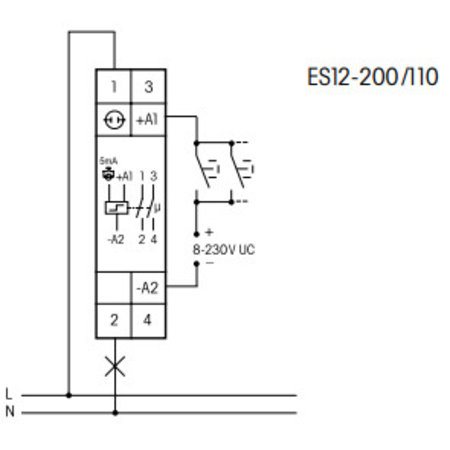 Eltako Impulsschakelaar ES12-200-UC - 2NO contacten