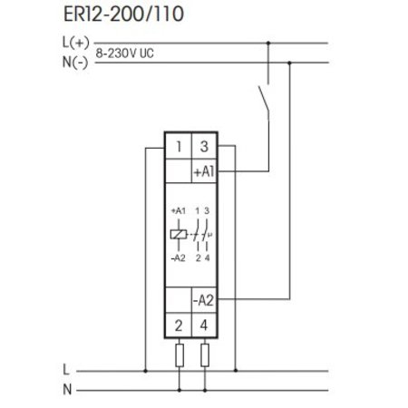 Eltako Eltako Elektronisch relais ER12-200-UC - 2NO contacten