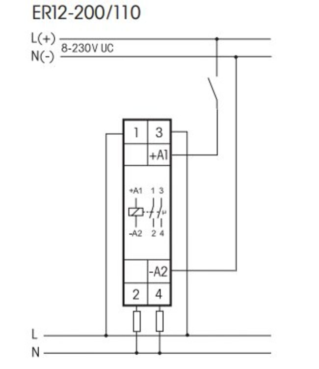 Eltako Eltako Elektronisch relais ER12-200-UC - 2NO contacten
