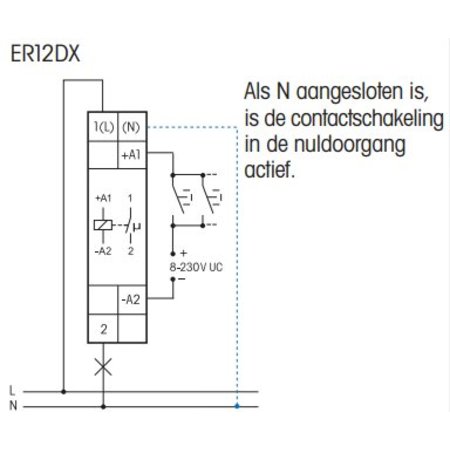 Eltako Eltako Elektronisch relais ER12DX-UC - 1NO contact