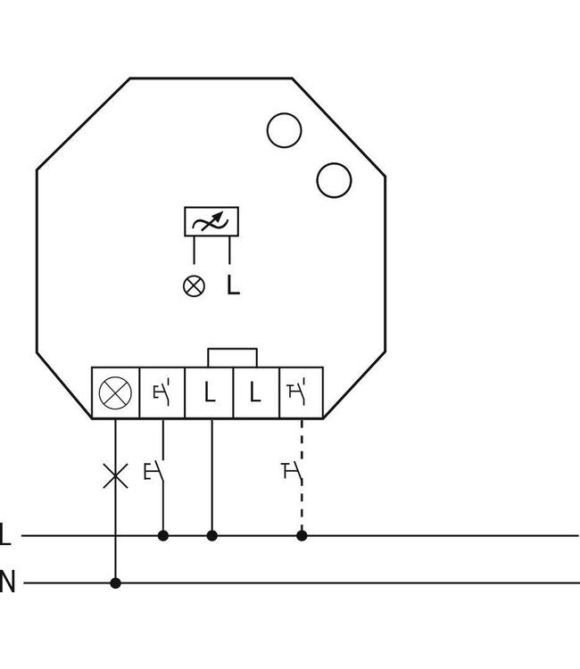 Eltako Eltako inbouw LED dimmer EUD61NPL-230V-zonder N aansluiting