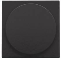 Centraalplaat, piano black, universele dimmer