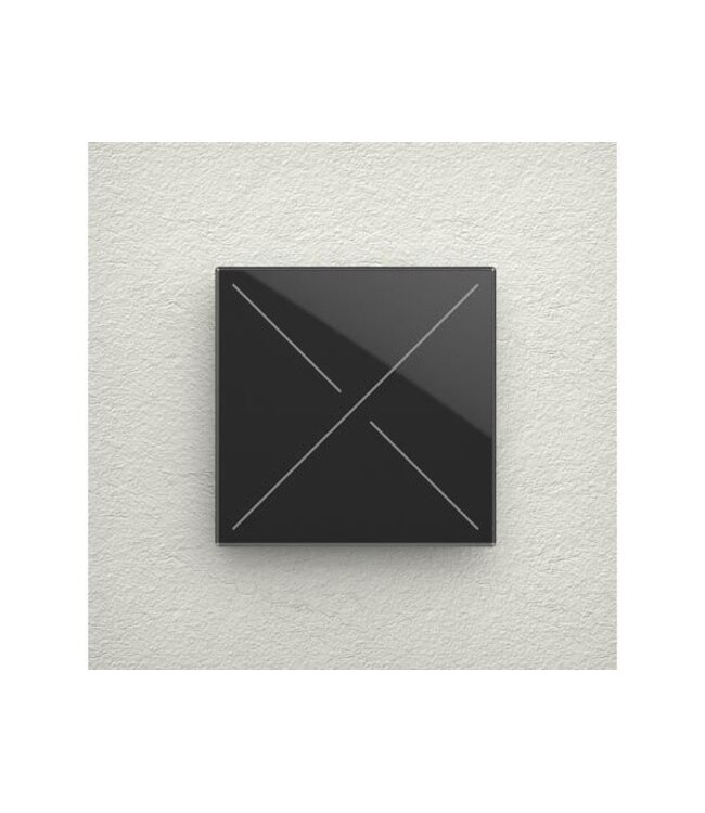 Velbus Velbus Edge Lit zwarte glazen bedieningsmodule  met 4 toetsen