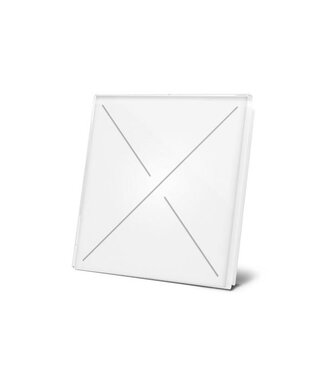 Velbus Velbus Edge Lit witte glas bediening, 4 toetsen
