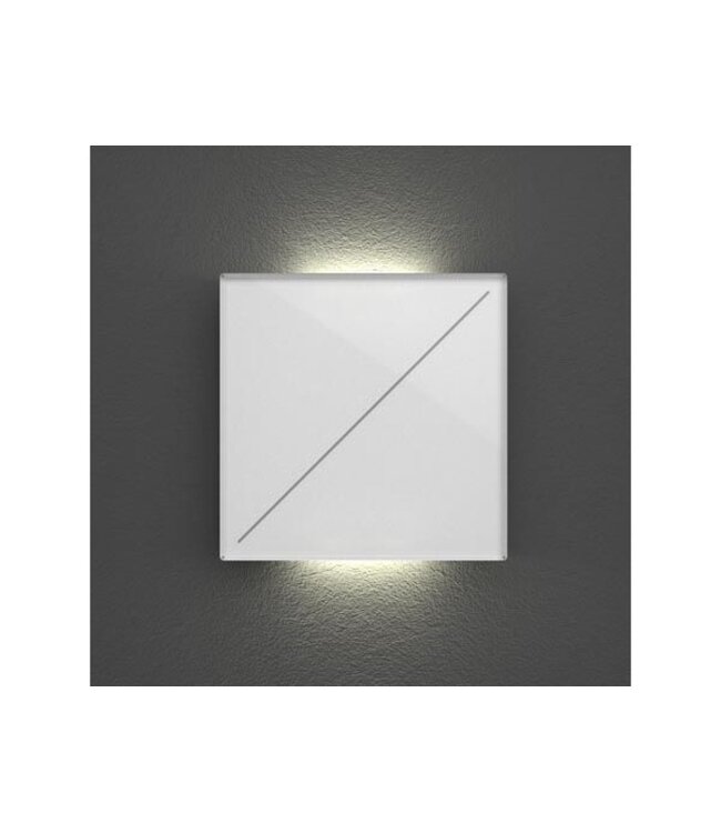 Velbus Velbus Edge Lit Witte glazen bedieningsmodule  met 2 toetsen