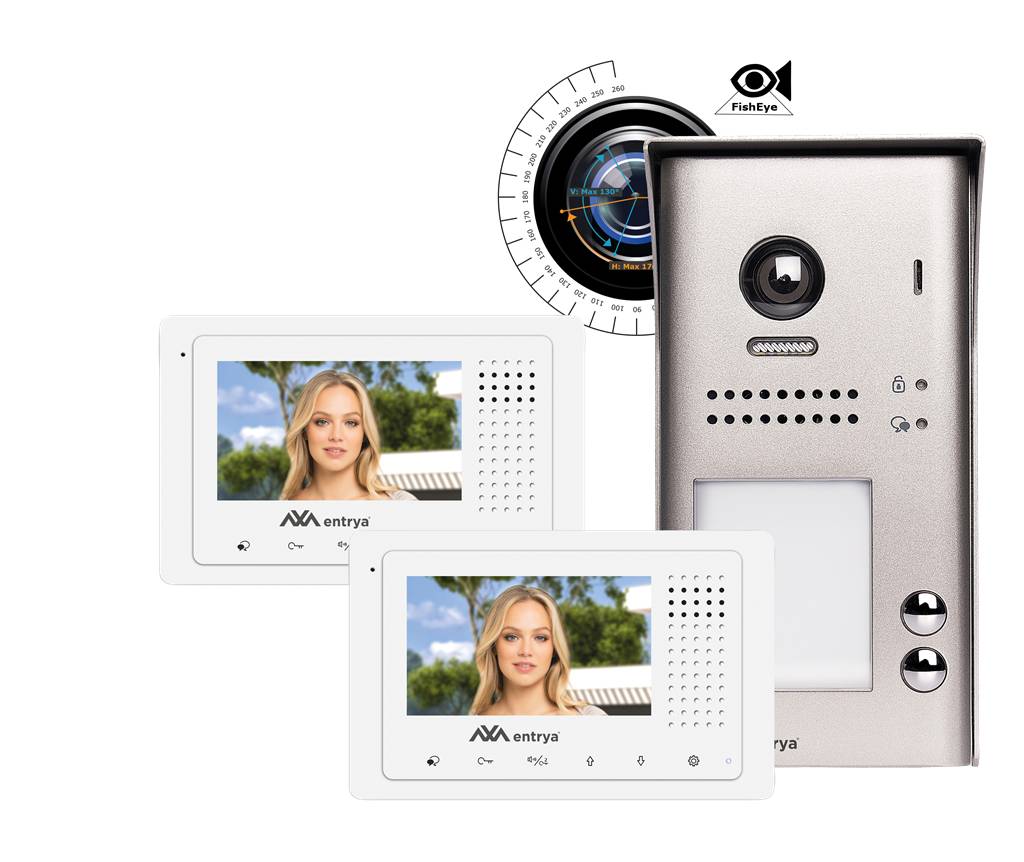 Openlijk Fragiel Luxe Facila K192135 Videofoon kit met groothoeklens en 2 displays |  My-Smarthome.be