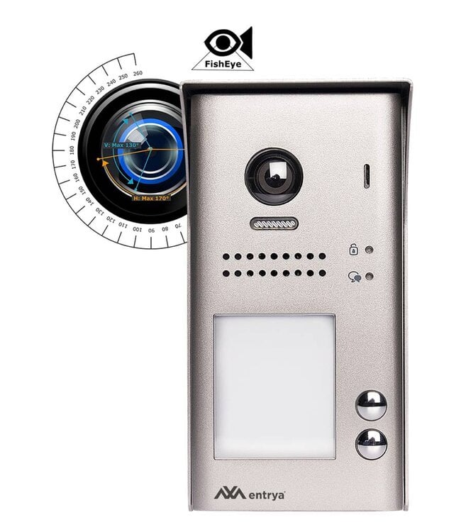 Entrya Facila K192135 Videofoon kit met groothoeklens en 2 displays