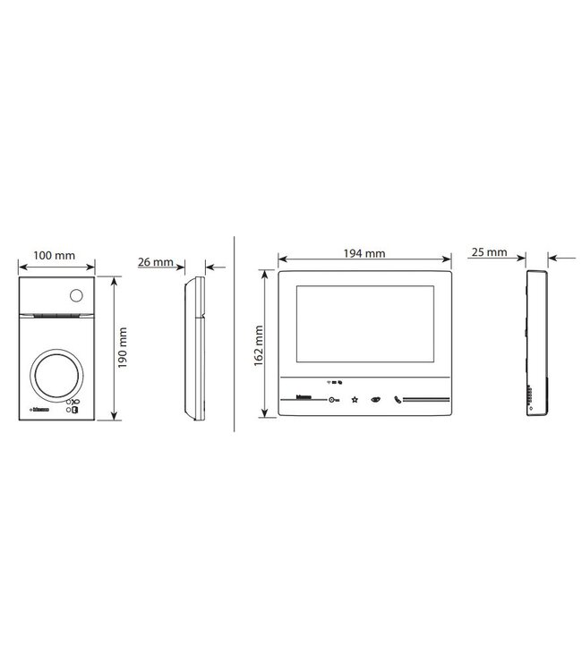 Bticino Classe 300X13E 7inch monitor - 3/4G - Wifi