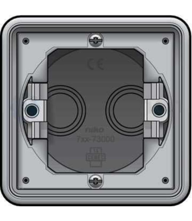 Niko Inbouwkader enkelvoudig grijs 700-73000