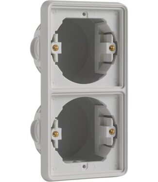 Niko Verticaal Tweevoudig inbouwkader, grijs 700-74000