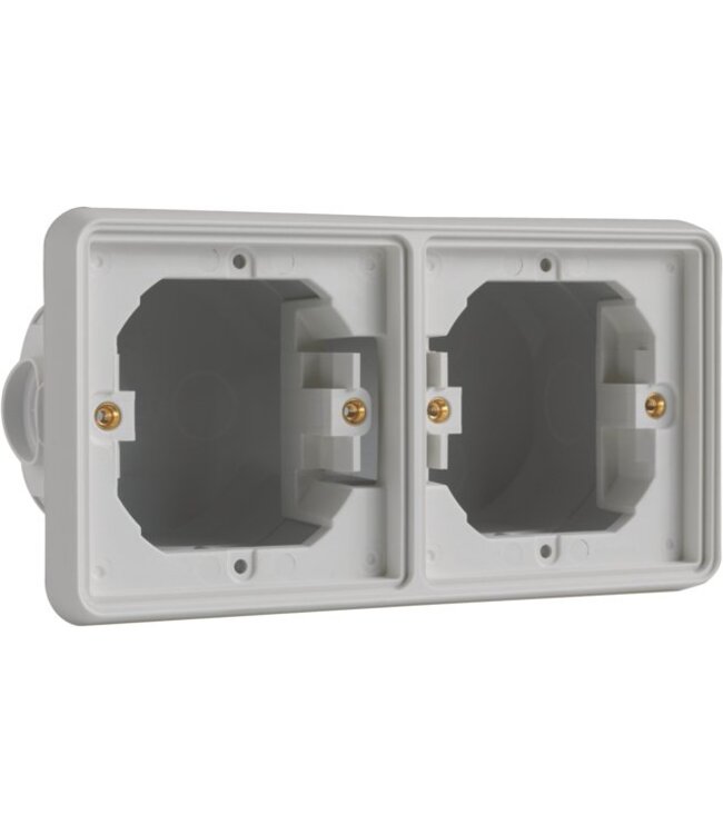 Niko Horizontaal Tweevoudig inbouwkader, grijs 700-75000