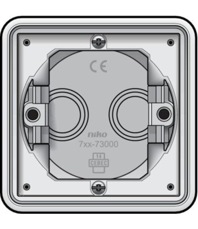 Niko Inbouwkader enkelvoudig wit701-73000