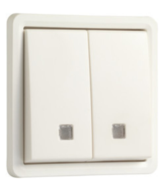 Niko waterdichte drukknop met 2 x N.O. met lens Niko-701-35100