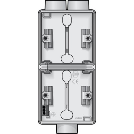 Niko Tweevoudige doos met 3 ingangen wit 701-84212