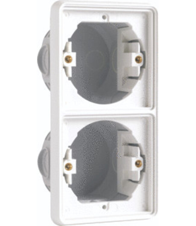 Niko Verticaal Tweevoudig inbouwkader, wit 701-74000