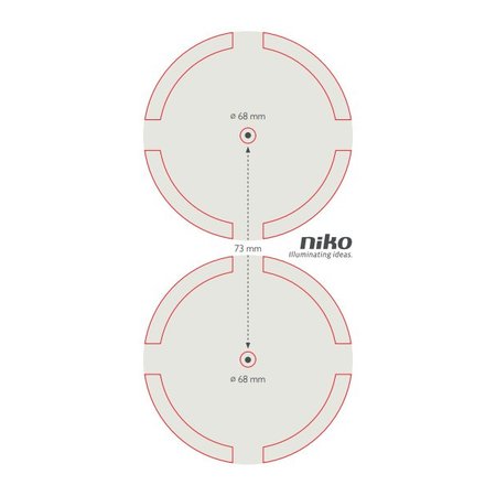 Niko Verticaal Tweevoudig inbouwkader, wit 701-74000