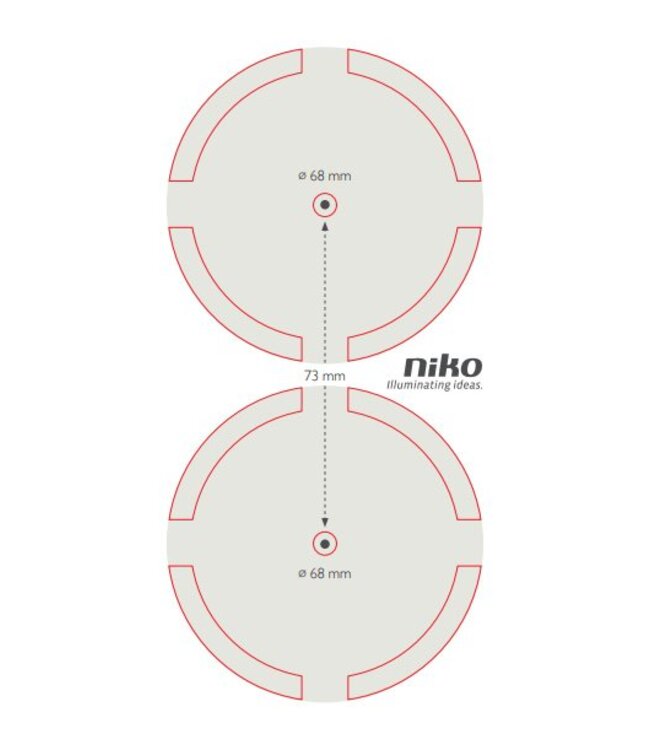 Niko Verticaal Tweevoudig inbouwkader, wit 701-74000