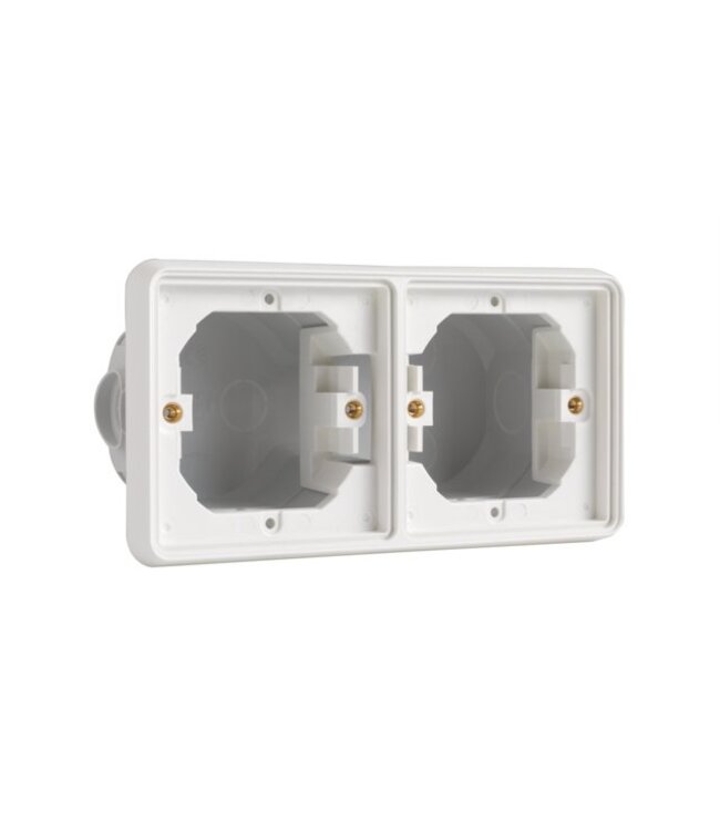 Niko Horizontaal Tweevoudig inbouwkader, wit 701-75000