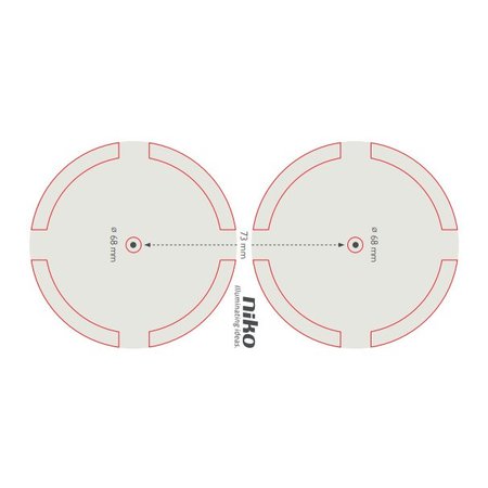 Niko Horizontaal Tweevoudig inbouwkader, wit 701-75000