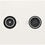 Niko  Hydro Coax-aansluiting 2x enkelvoudig EDU tv + FM Interkabel, 45x45mm, wit