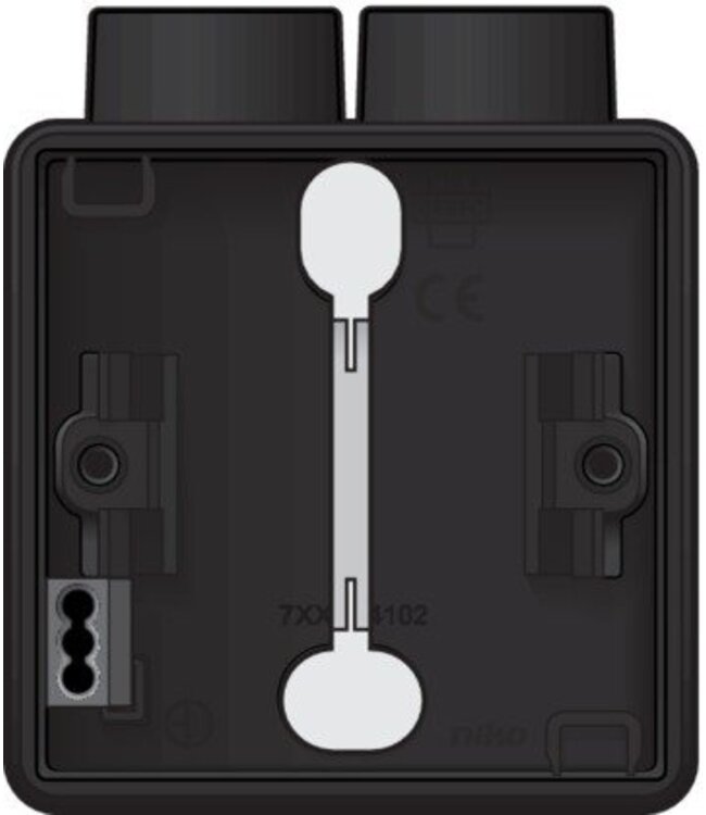 Niko Enkelvoudige doos met kabelinvoer 2 x M20 761-84102