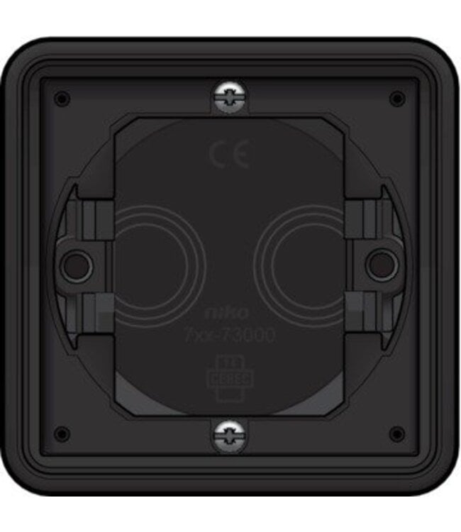 Niko Inbouwkader enkelvoudig zwart 761-73000