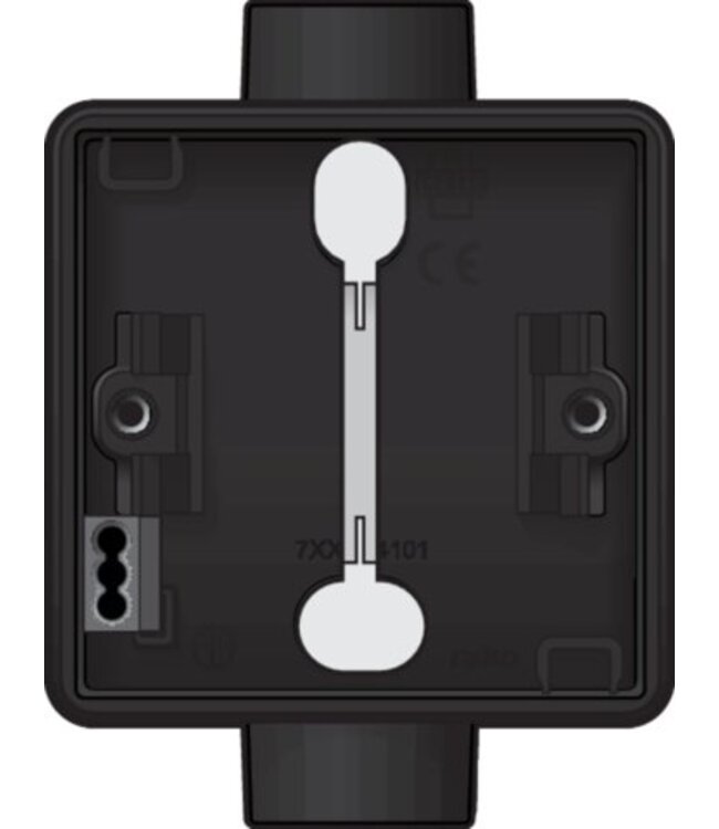 Niko Enkelvoudige doos met kabelinvoer 2 x M20 - Niko 761-84111