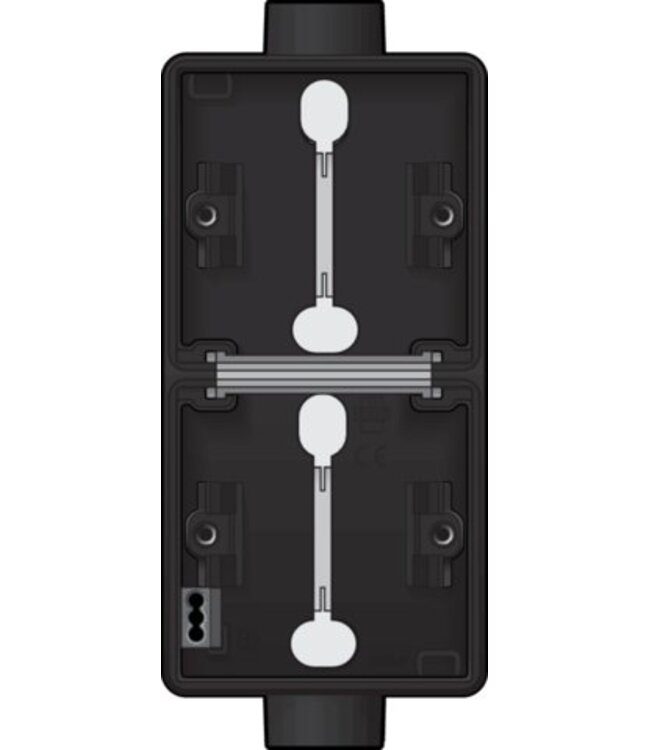 Niko Tweevoudige doos met 2 ingangen Zwart 761-84211