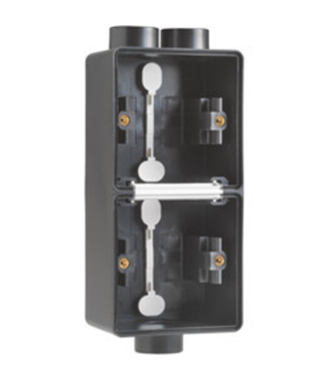 Niko Tweevoudige doos met 3 ingangen zwart 761-84212