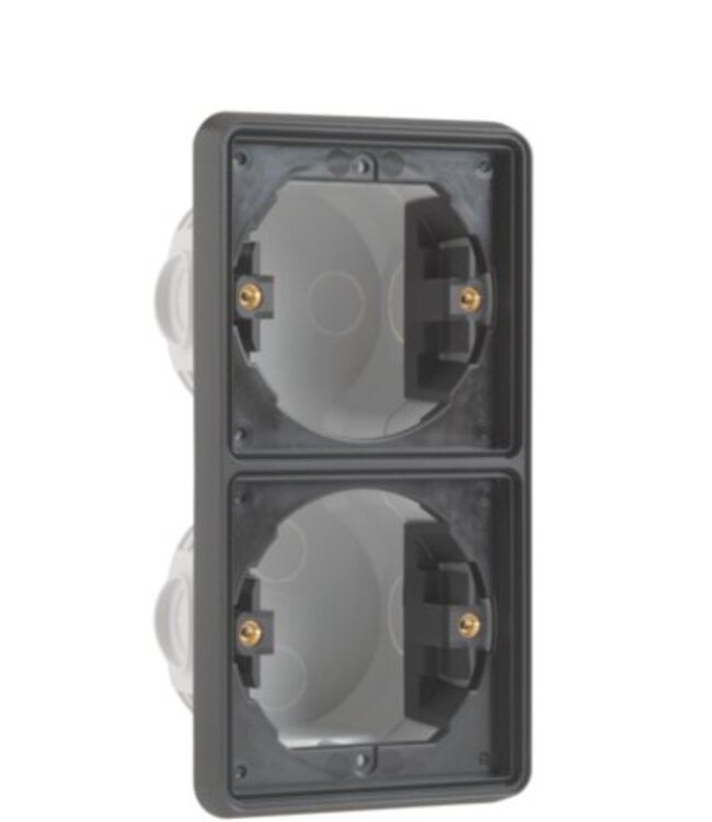 Niko Verticaal Tweevoudig inbouwkader, zwart 761-74000