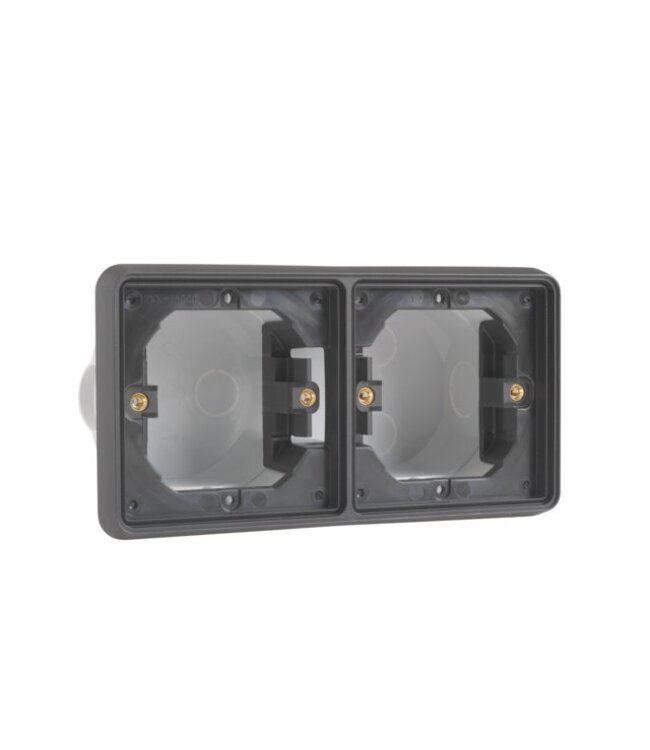 Niko Horizontaal Tweevoudig inbouwkader, zwart 761-75000