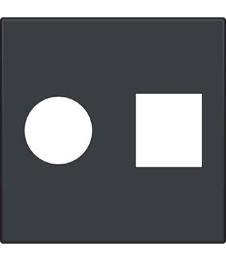 Niko afwerkingsset, antraciet, TV-UTP, 122-65702