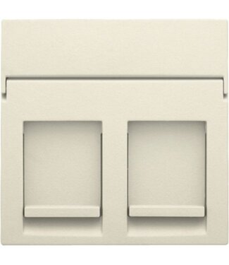 Niko afwerkingsset, cream, tweevoudige datacontactdoos, 100-65200