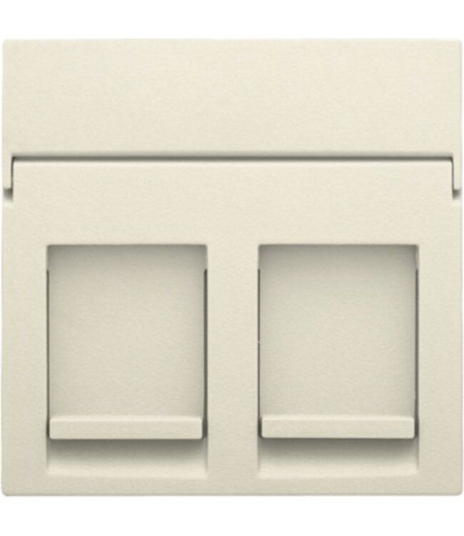 Niko afwerkingsset voor tweevoudige datacontactdoos kleur cream / 100-65200