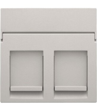 Niko afwerkingsset, Grijs, tweevoudige datacontactdoos, 102-65200