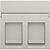 Niko afwerkingsset, Grijs, tweevoudige datacontactdoos, 102-65200