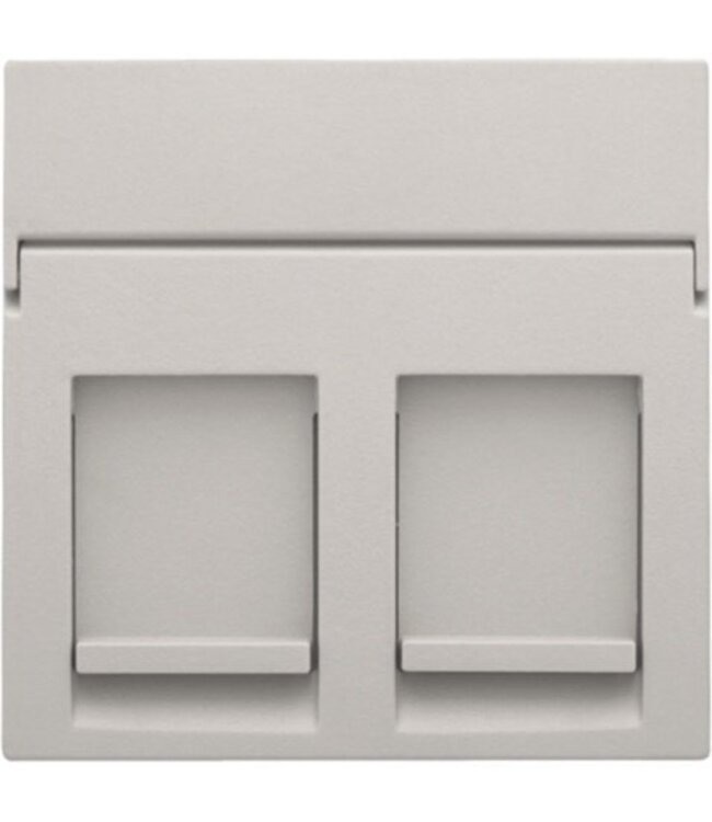 Niko afwerkingsset voor tweevoudige datacontactdoos kleur Grijs / 102-65200