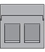 Niko afwerkingsset voor tweevoudige datacontactdoos kleur Sterling / 121-65200