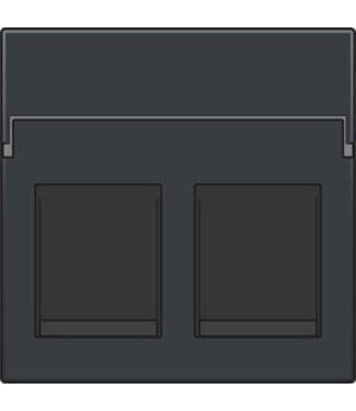 Niko afwerkingsset, Anthracite, tweevoudige datacontactdoos, 122-65200