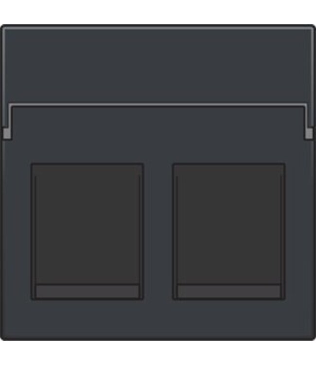 Niko afwerkingsset voor tweevoudige datacontactdoos kleur antraciet / 122-65200