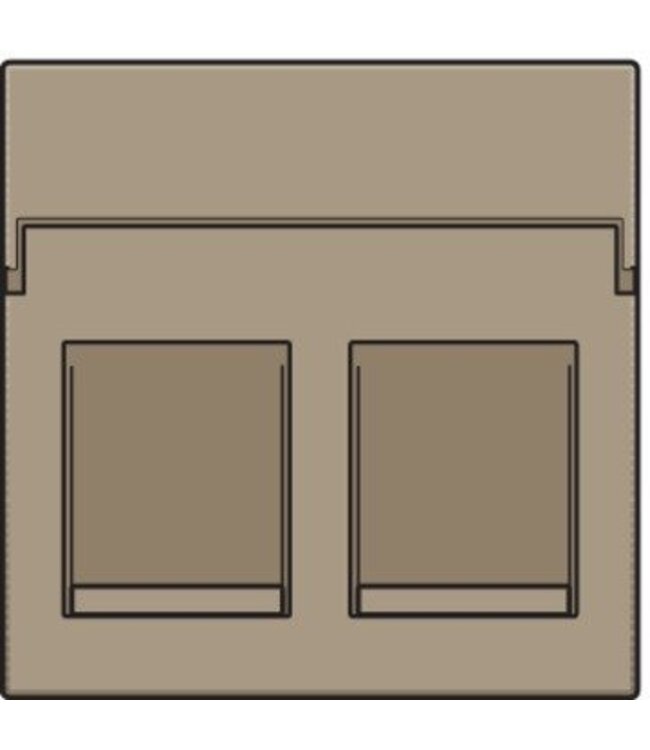 Niko afwerkingsset voor tweevoudige datacontactdoos kleur Bronze / 123-65200