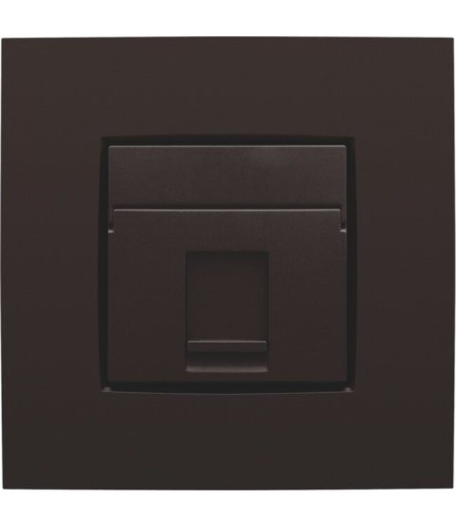 Niko afwerkingsset voor enkelvoudige datacontactdoos Bruin/ 124-65100